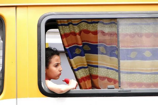 Maroko | Autobus na ulicach Casablanki