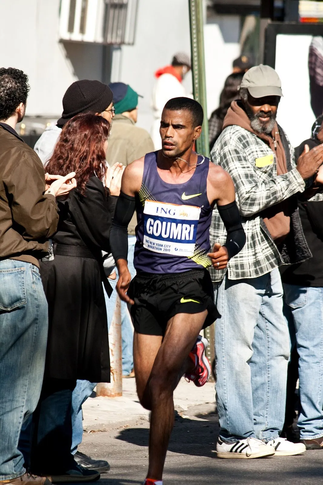 Abderrahim Goumri podczas maratonu w Nowym Jorku (2010)