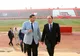 Maroko | Moncef Belkhayat (z prawej), minister sportu, na stadionie FUS w Rabacie