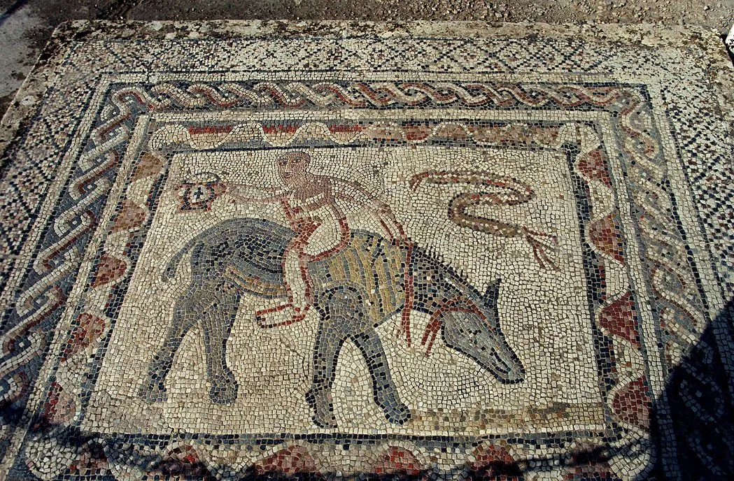Maroko | Mozaika „Akrobata” w Domu Akrobaty w Volubilis