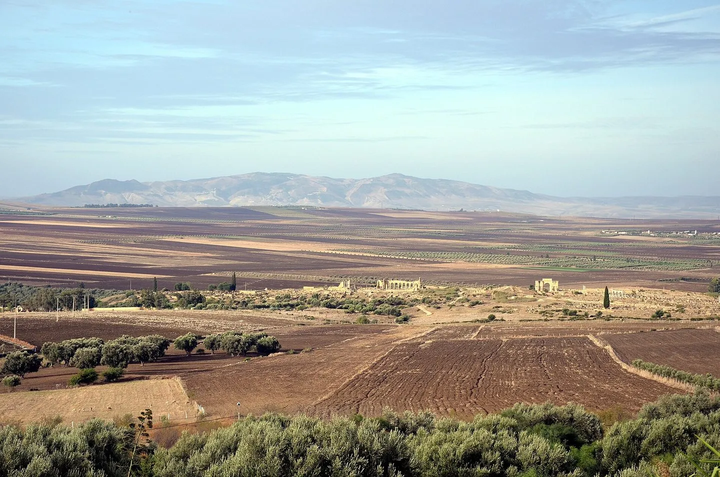 Maroko | Panorama stanowiska archeologicznego Volubilis